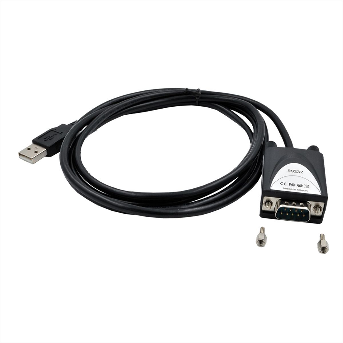 EXSYS EX-1311-2 USB 2.0 zu 1 x Seriell RS-232 1.8 Meter Kabel mit 9 Pin Stecker LED Anzeige