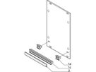 SCHROFF Statische handgreep kunststof trapeziumvormig, grijs, 9 PK