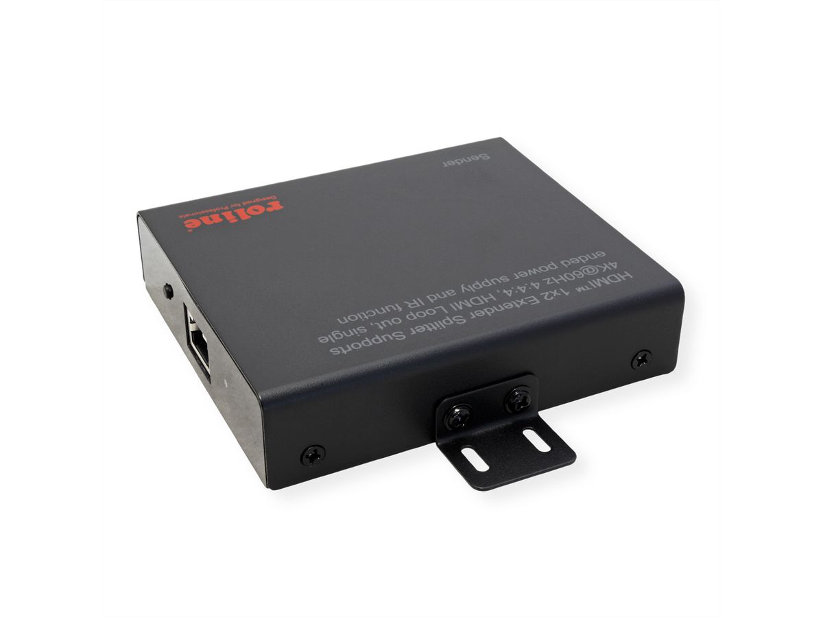 ROLINE HDMI-verlenger en -splitter, 1x2, via Cat.6A, 70m, 4K60Hz