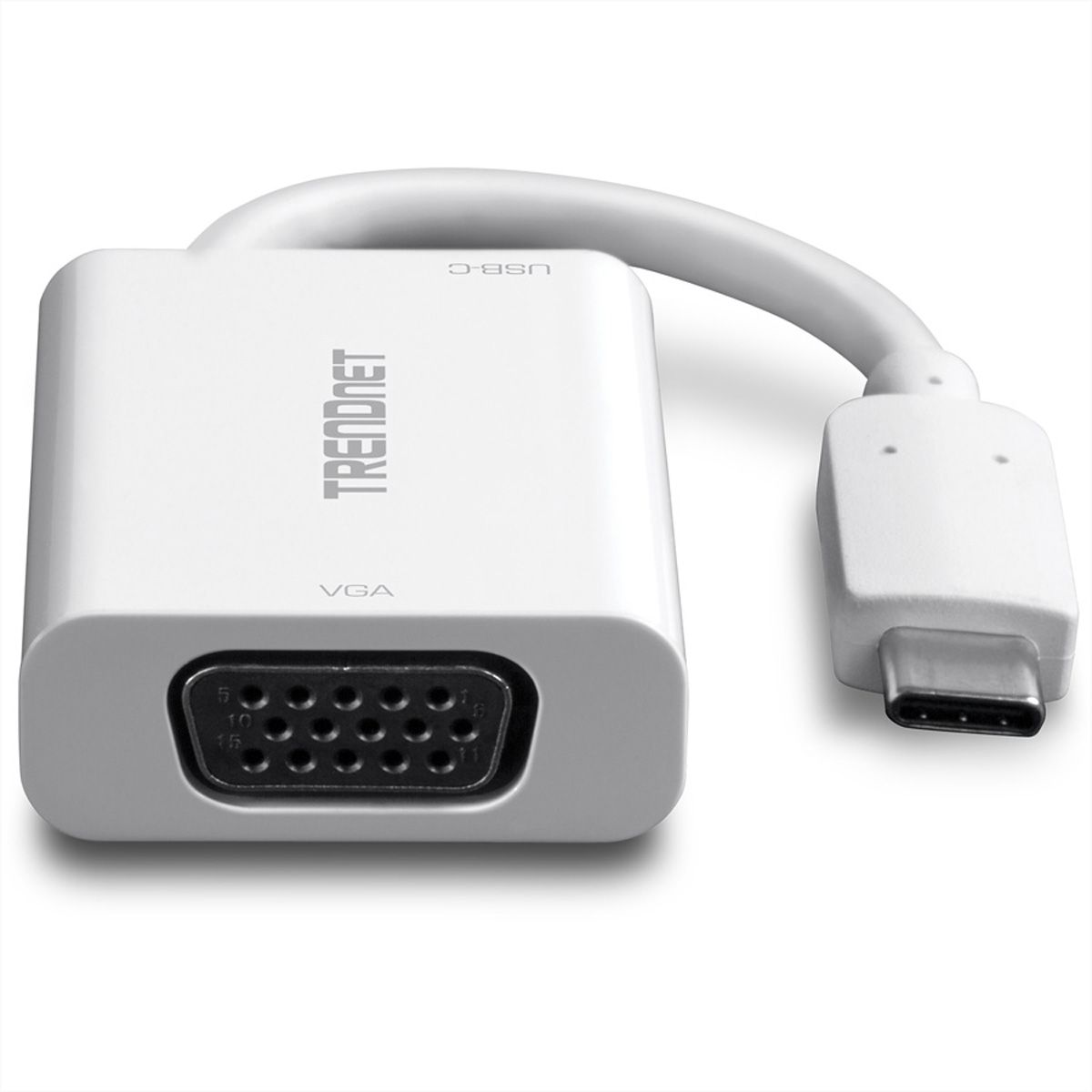 TRENDnet TUC-VGA2 USB-C VGA Wit kabeladapter/verloopstukje