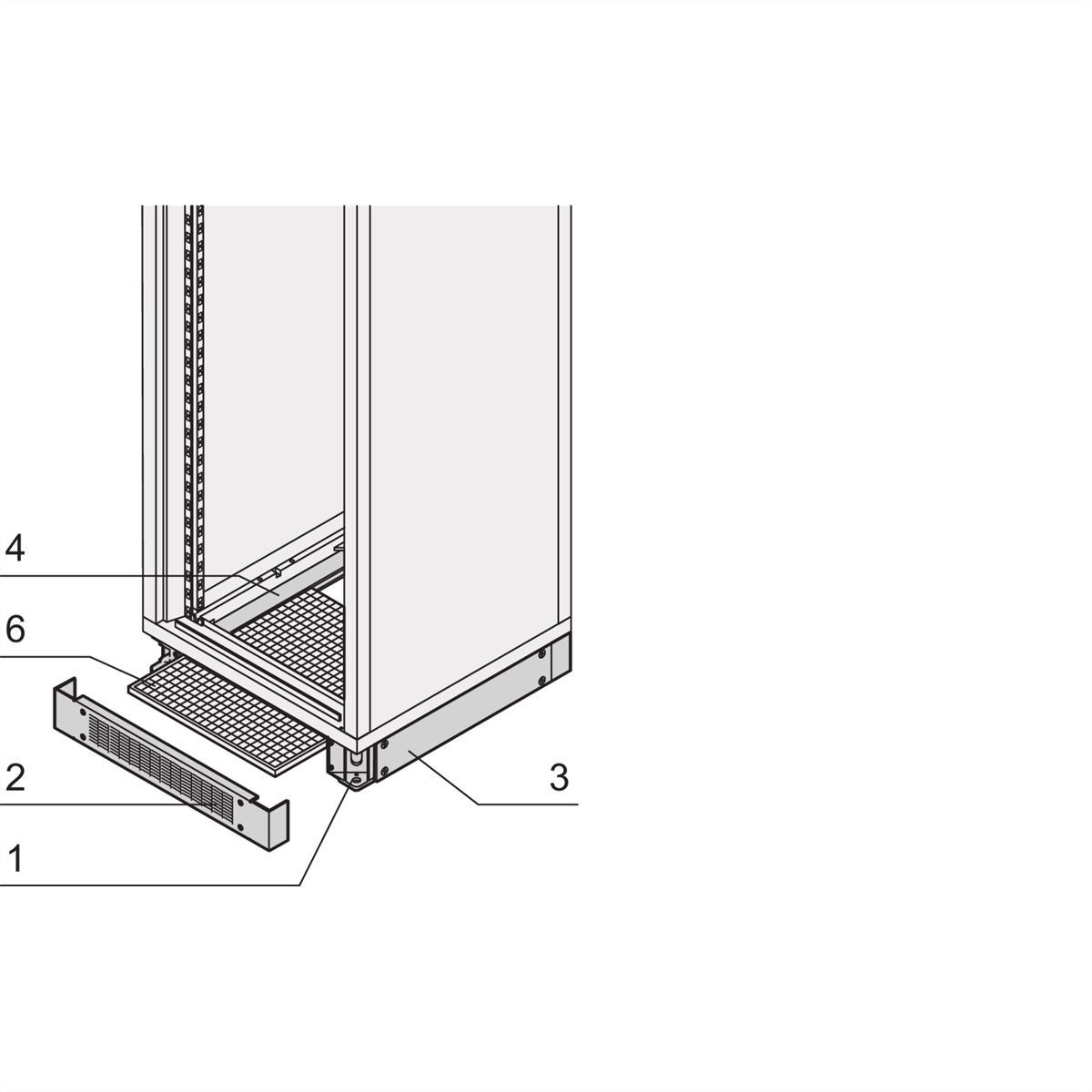 SCHROFF Eurorack Filter Mat for Base/Plinth, perforated, 600W 800D