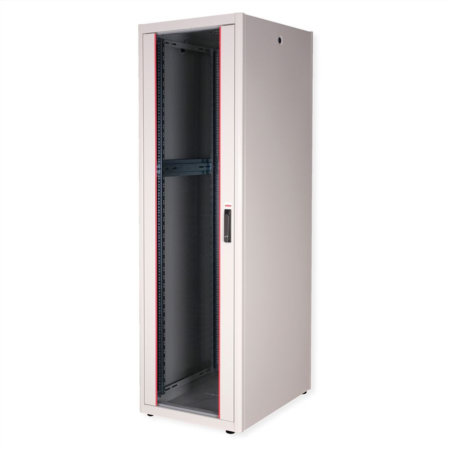 ROLINE 19-inch Network Cabinet Basic 42 U, 600x800 WxD glass door grey