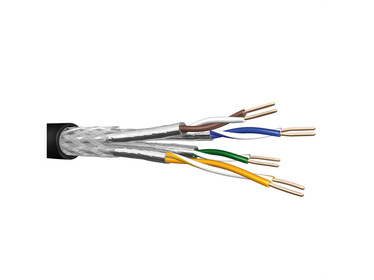 DRAKA UC900PE SS23 S/FTP-Kabel, Cat.7, AWG 23, zwart, 500 m