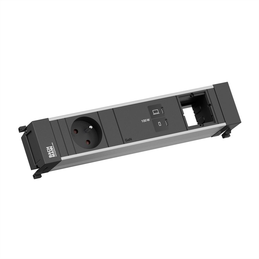 BACHMANN POWER FRAME 1xUTE, 1xUSB C/C 100W 1xCM L=0.2m