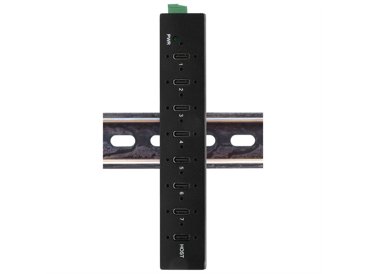 EX-12277HMS 7-Port USB 3.2 Gen 2 Metall HUB, mit 7x C-Anschlüsse