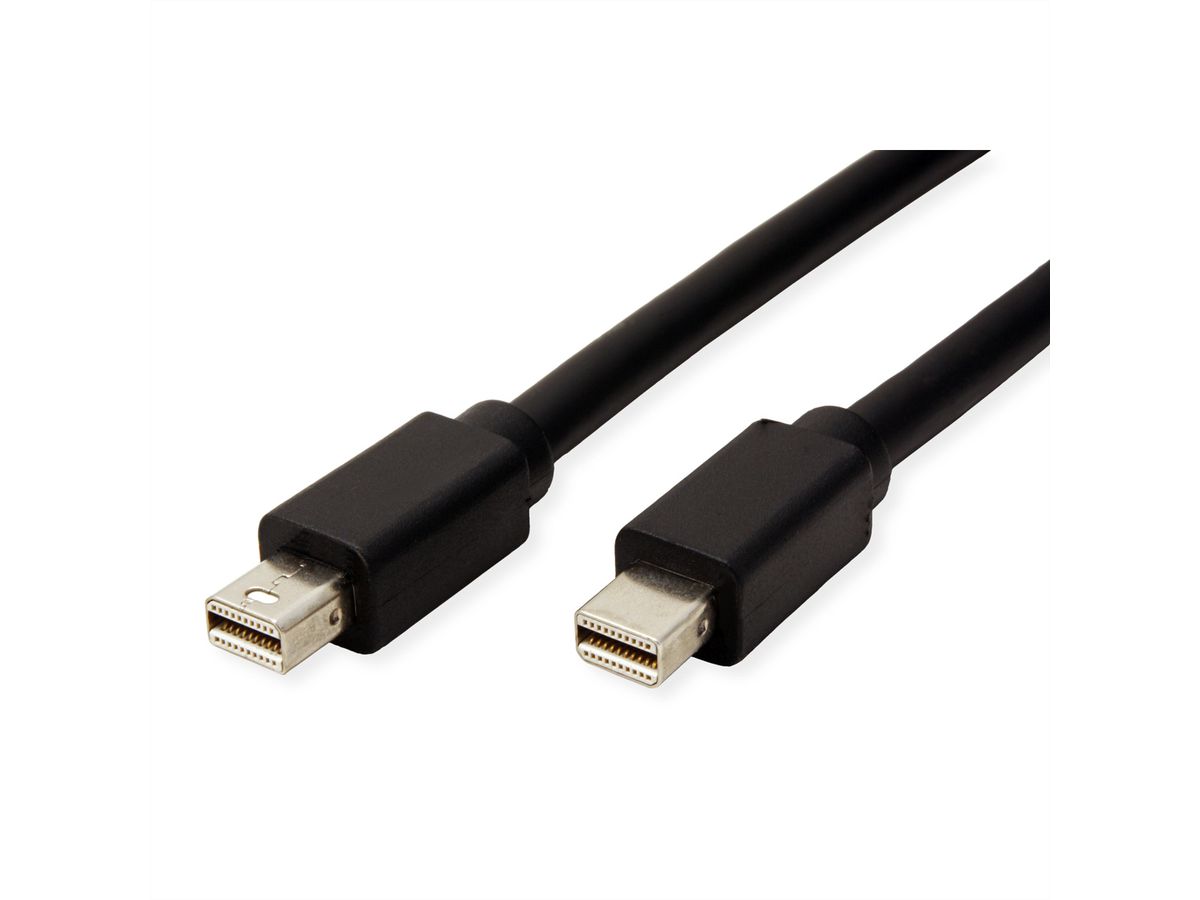 ROLINE DisplayPort kabel, Mini DP M - Mini DP M, zwart, 3 m