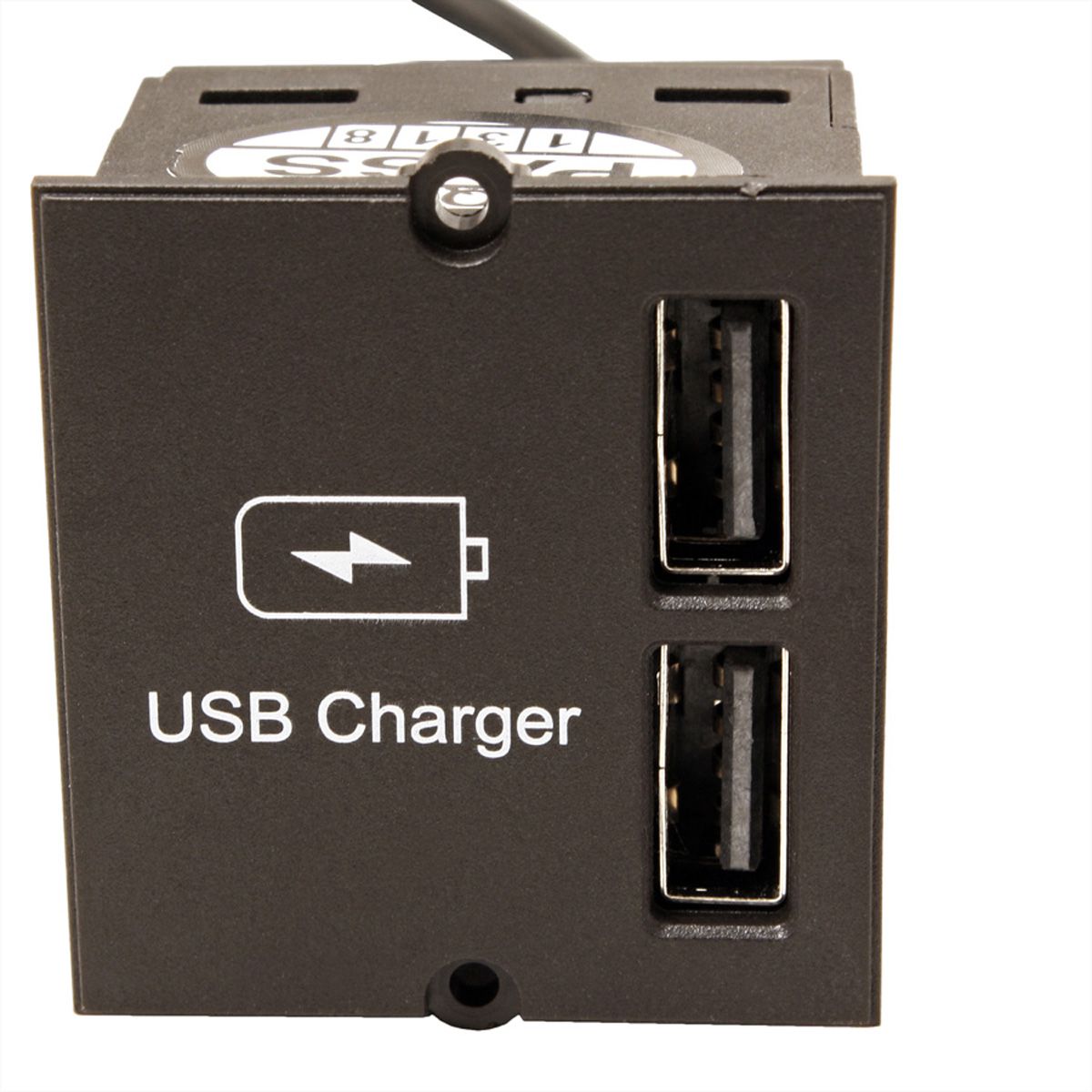 BACHMANN Custom Module USB Double Charger, black, 0.2 m
