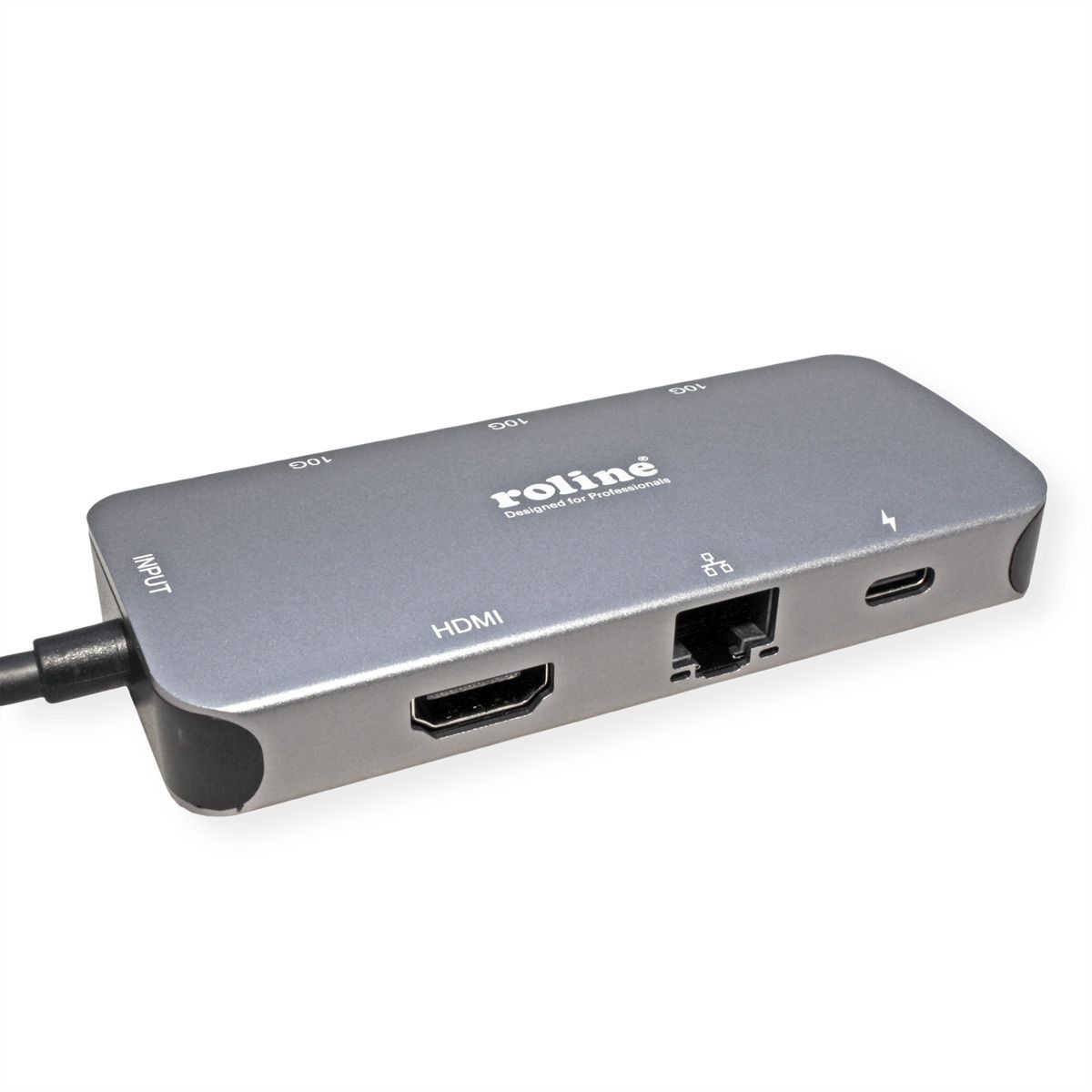 ROLINE USB-C Multiport Docking Station, 4K HDMI, USB-A, USB-C, PD, LAN