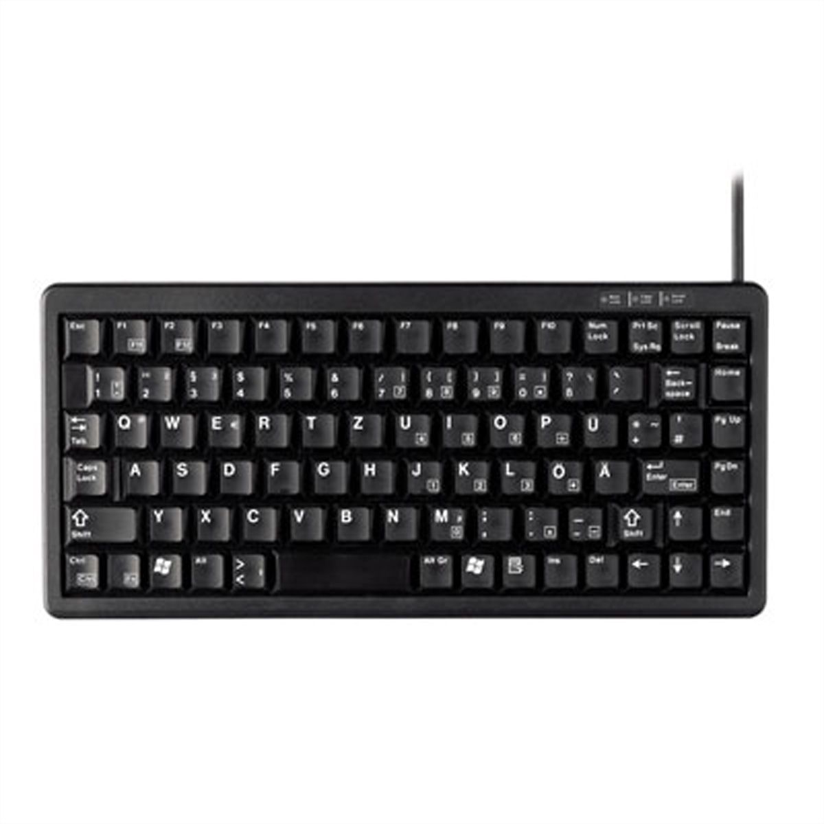 Cherry compact toetsenbord G84-4100 zwart USB+PS/2, G84-4100LCMDE-2