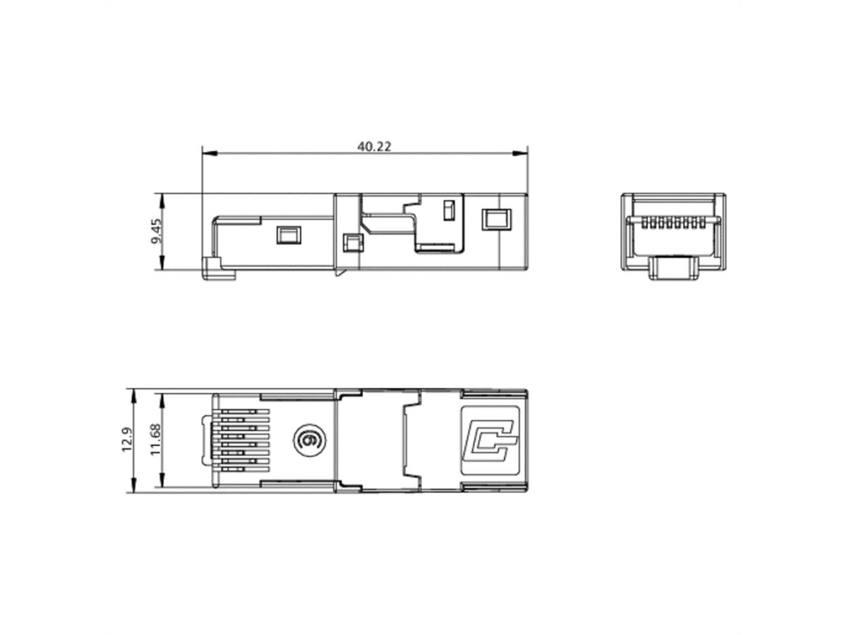 BTR E-DAT Industry RJ45 field plug INSERT