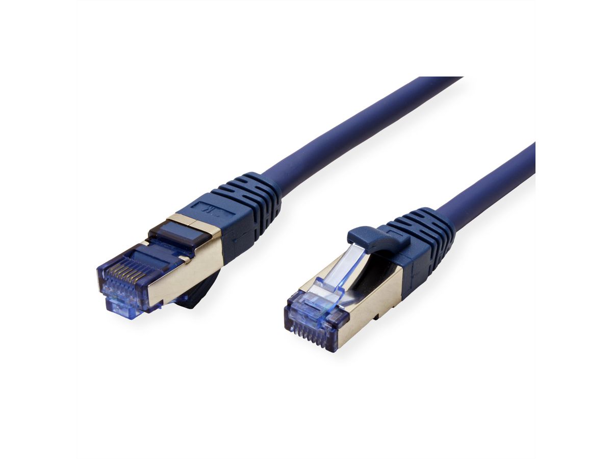 VALUE S/FTP Patch Cord Cat.6A (Class EA), blue, 1 m