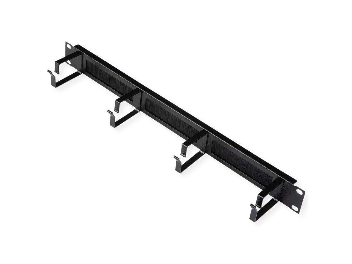 ROLINE 19-inch patch panel 1U, with brush strip 44x60mm black
