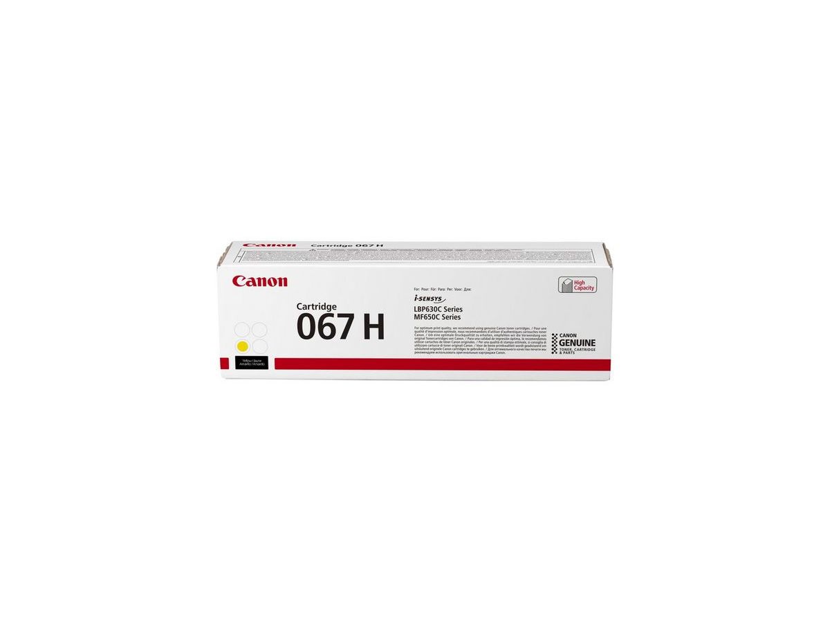 Canon 067H tonercartridge 1 stuk(s) Origineel Geel