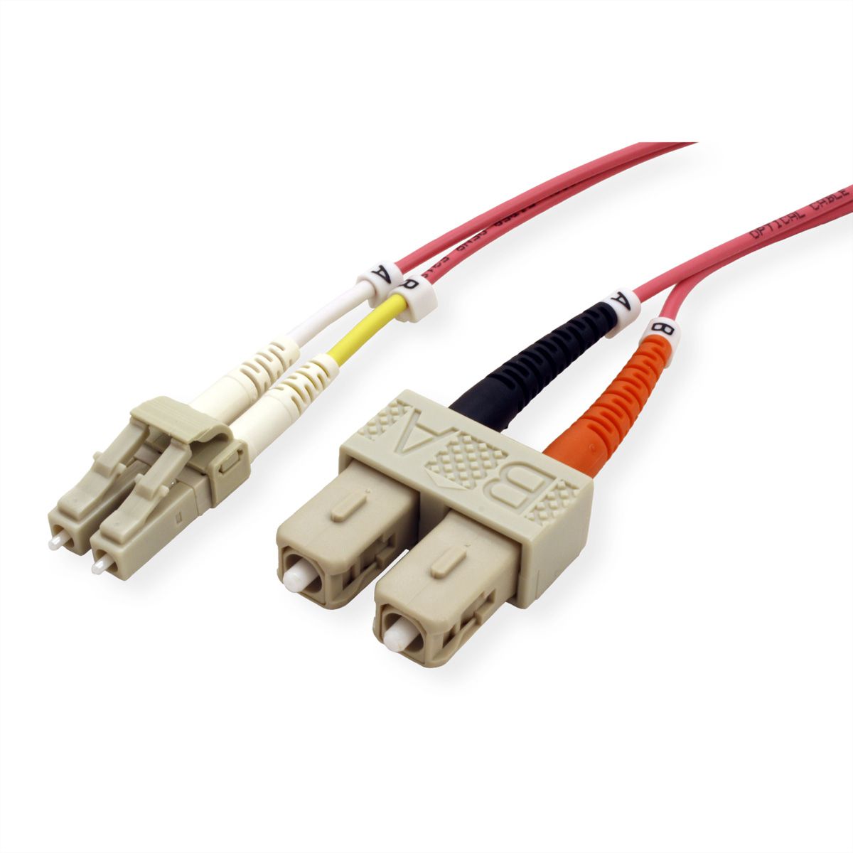 Quality LWL-Kabel duplex 50/125µm OM4 LC/SC, 2 m