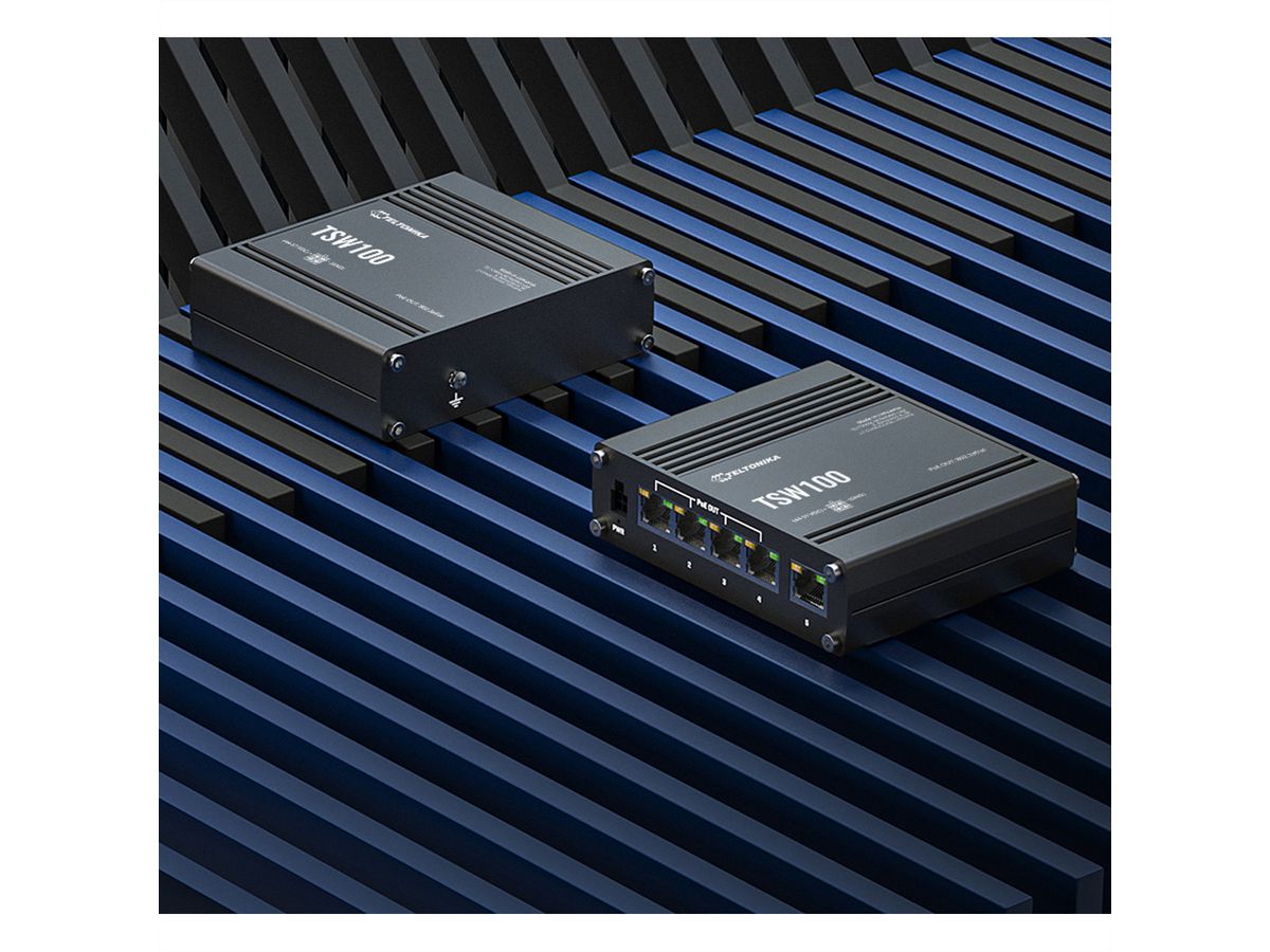 TELTONIKA TSW100 Industriële switch Unmanaged PoE+ Gigabit