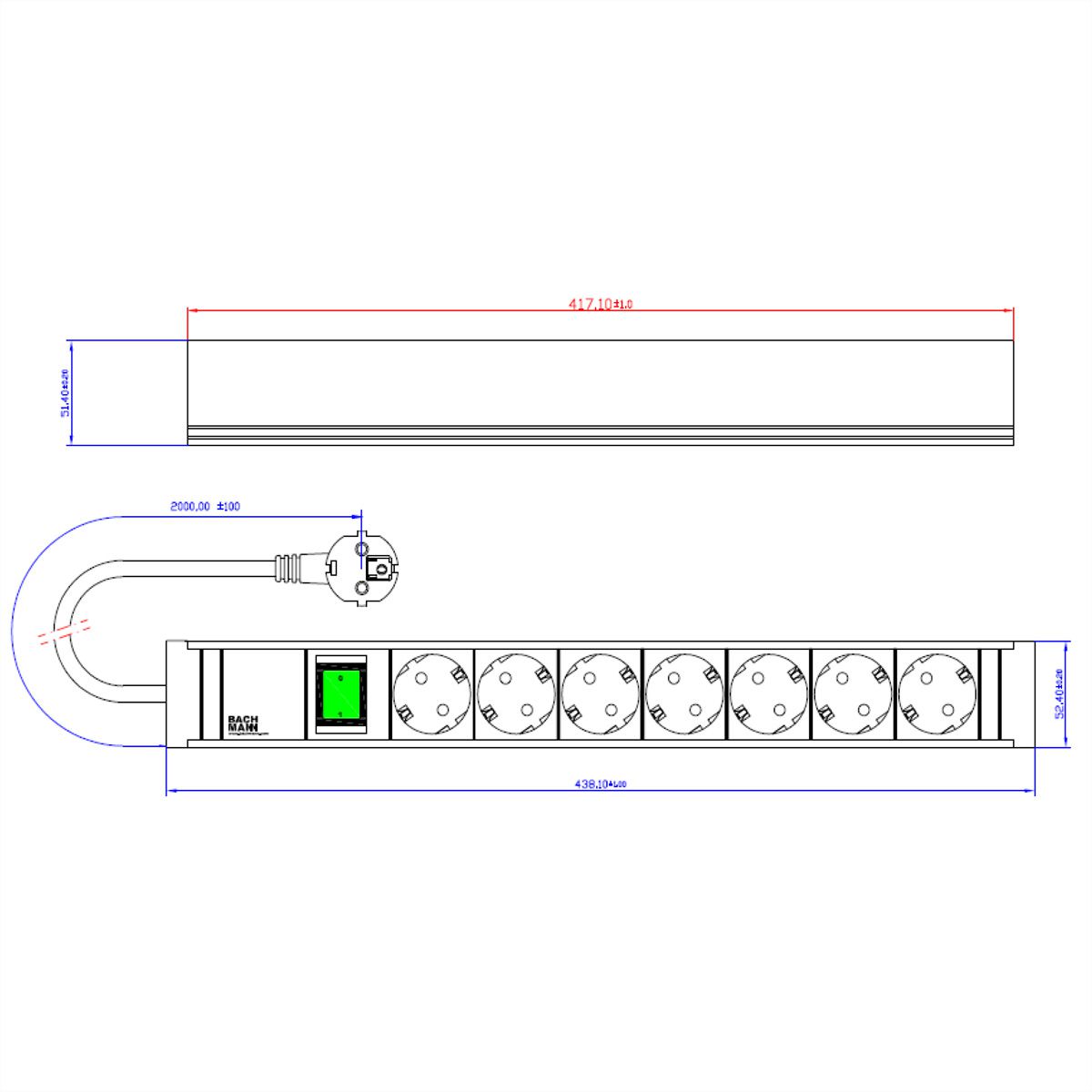 BACHMANN CONNECT LINE 7xprotective contact, Switches