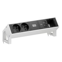 BACHMANN DESK2 2xUTE 1xUSB C/C 65W, 1xCM L=0,2m RAL9010