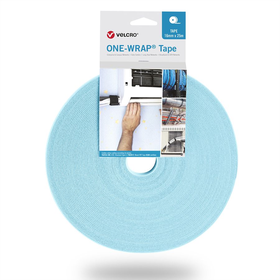 VELCRO® One Wrap® Tape 30 mm breed, turkoois, 25 m