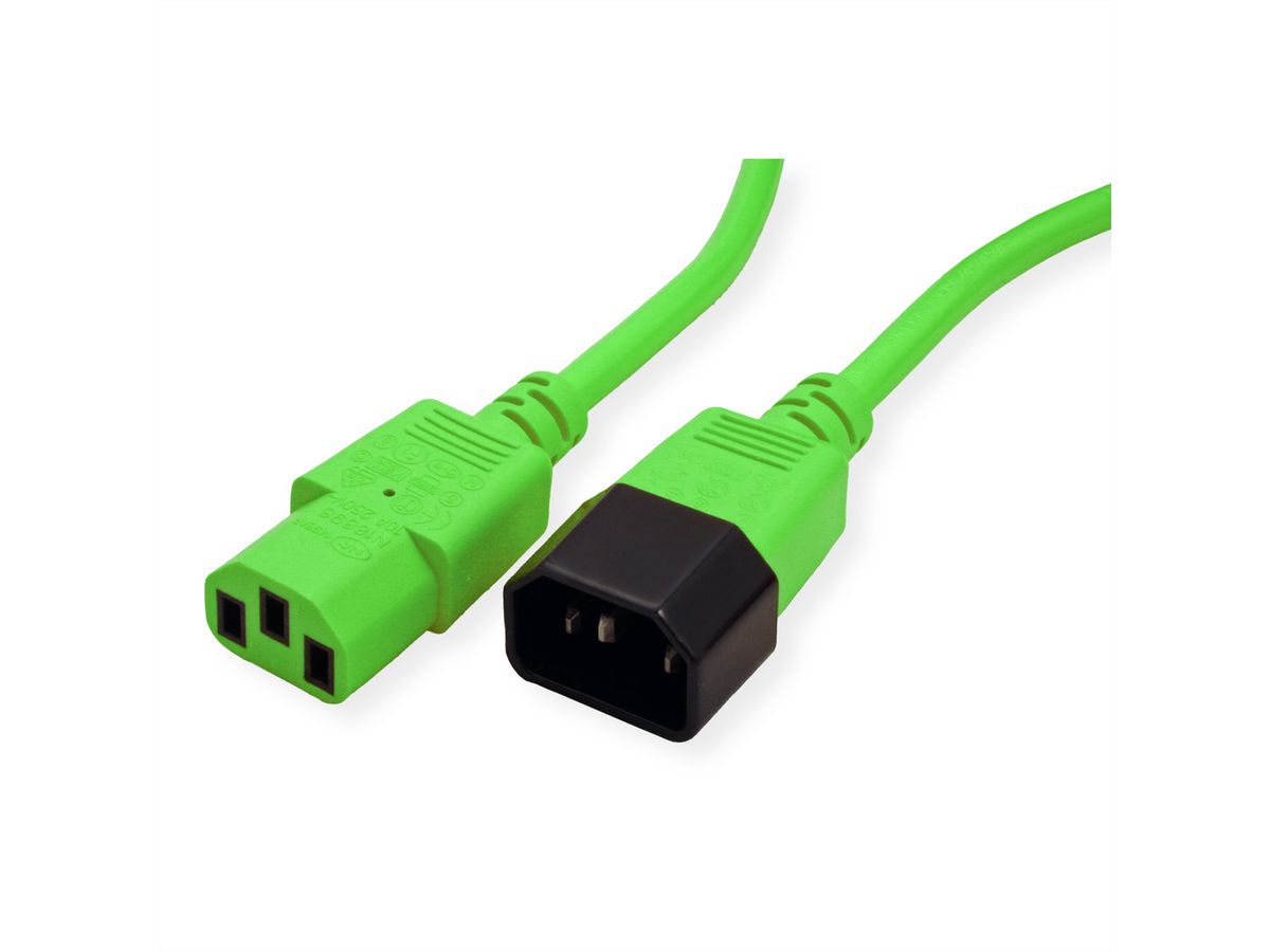 ROLINE Monitor Power Cable, IEC 320 C14 - C13, green, 3 m