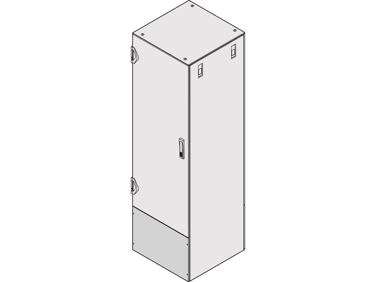 SCHROFF Varistar Connection Plate for Shortened Door/Rear Panel, IP 20, RAL 7021, 400H 800W