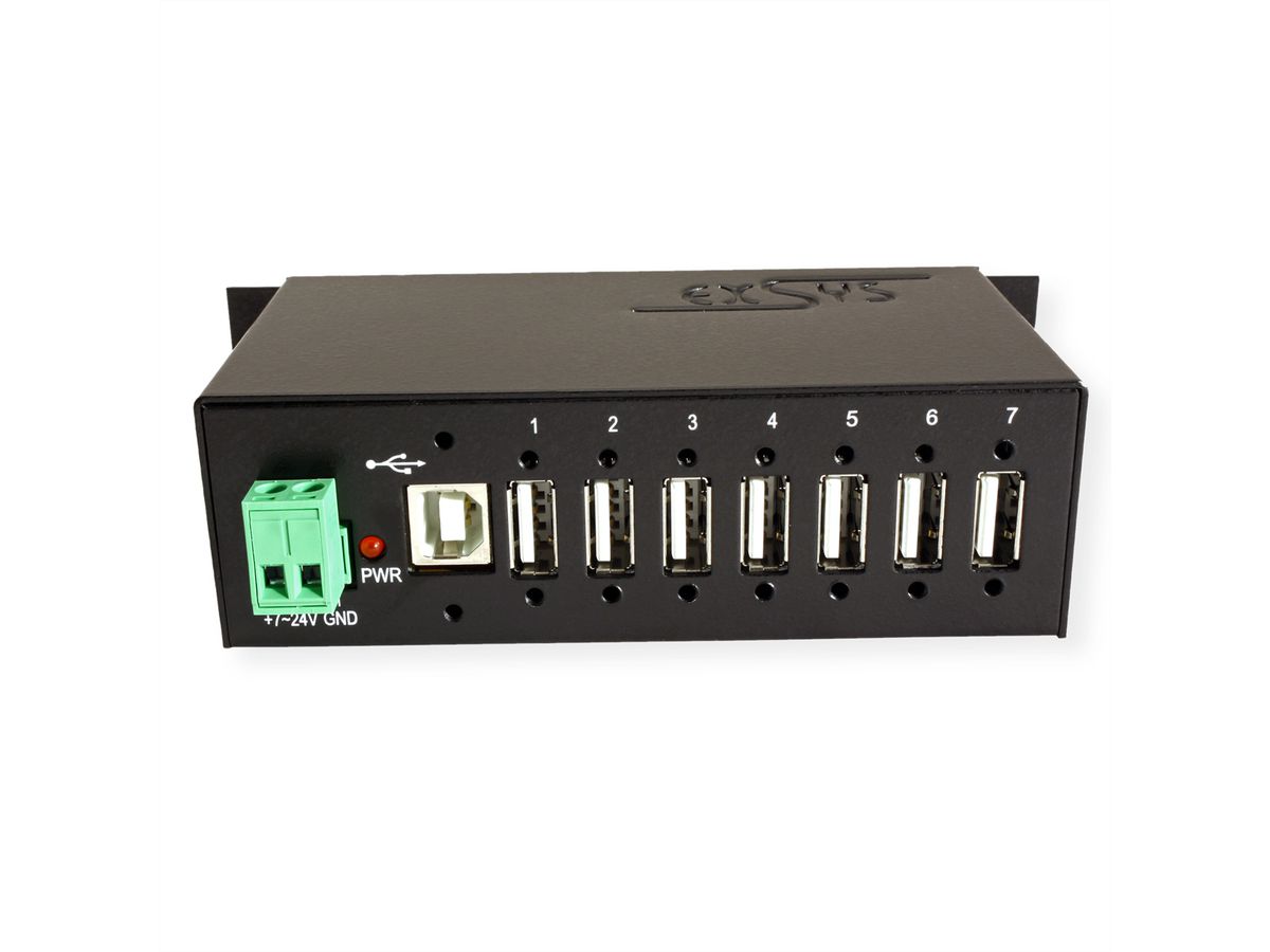 EXSYS EX-1177HMV USB 2.0 metalen 7-poorts hub