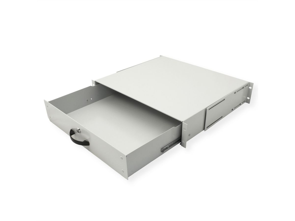 ROLINE 19-inch keyboard rack 2 U, 400 T lockable grey