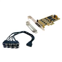EXSYS EX-45368 PCI Express 8x seriell inkl. LP Bügel und Octopus Kabel