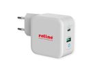 ROLINE USB Oplader met Eurostekker, 2 poorten (Type-A QC3.0, Type-C PD), 65W