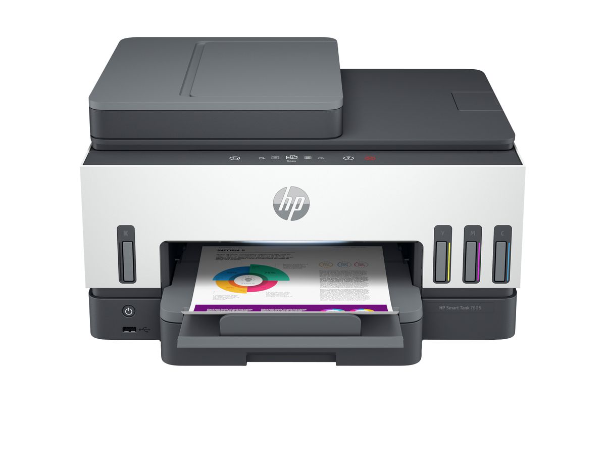 HP Smart Tank 7605 Draadloos All-in-One Kleur Printer, Dubbelzijdig printen, Kopieerapparaat, Scanner
