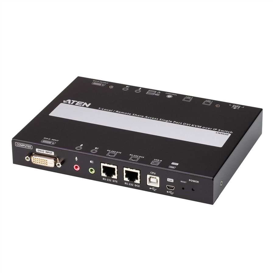 ATEN CN9600 1-lokale-externe gedeelde toegang Enkele poort DVI KVM over IP-switch