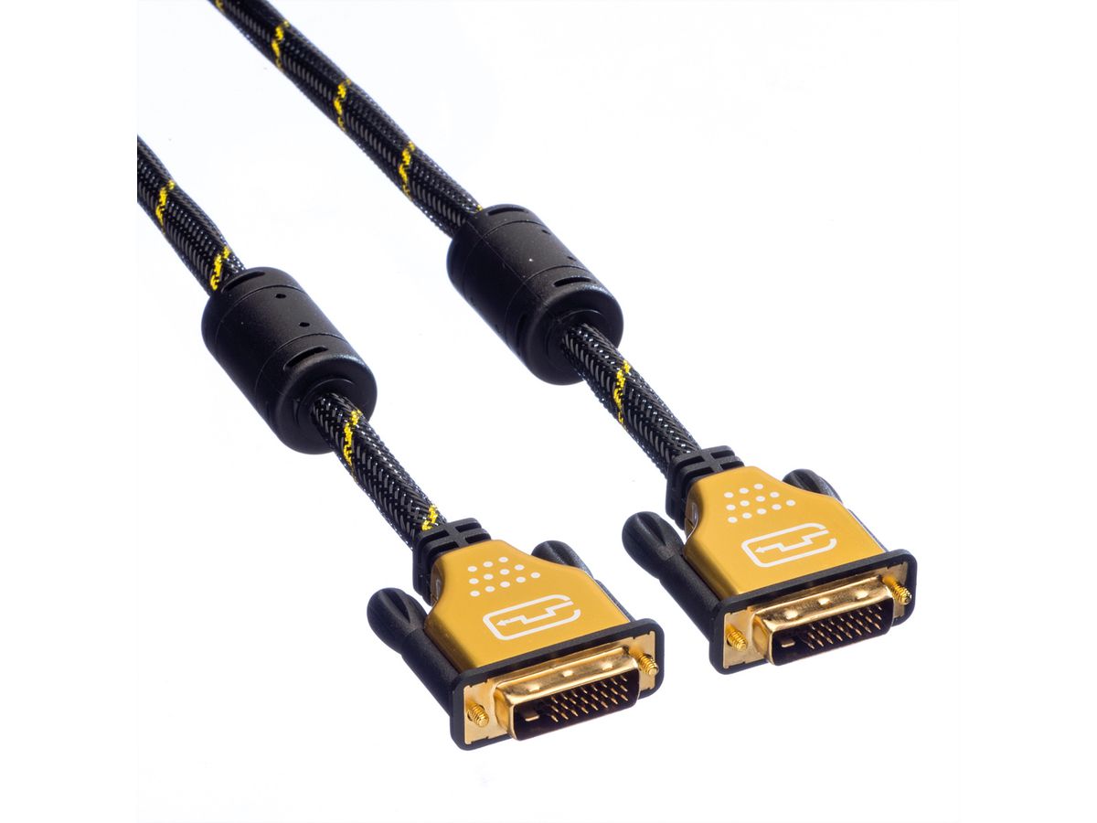 ROLINE GOLD Monitorkabel DVI, M-M, (24+1) dual link, 1 m