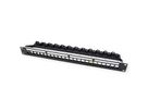 ROLINE 19" keystone module rack, leeg, 24P. afgeschermd , Clip bevestiging, zwart