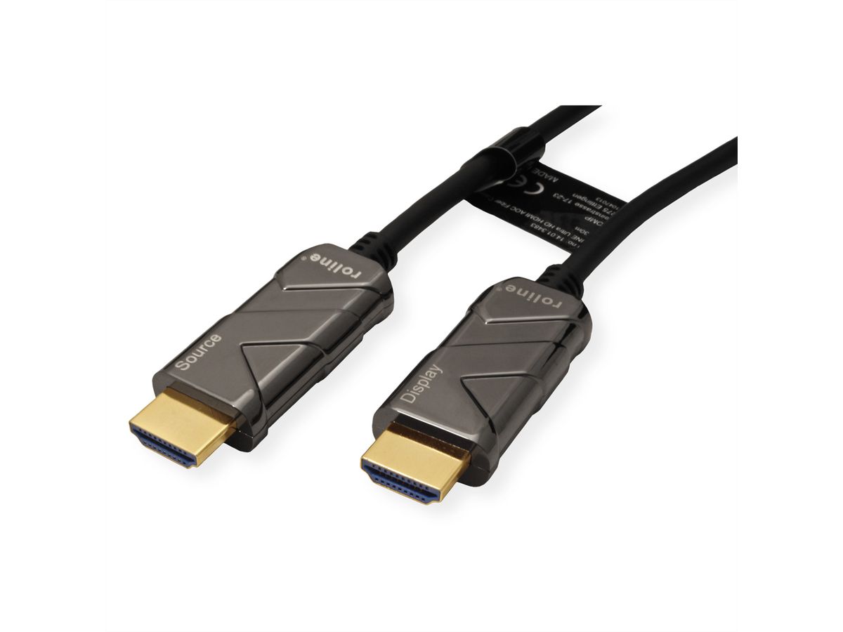 ROLINE Cable UHD HDMI Active Optical (AOC), M/M, 30 m