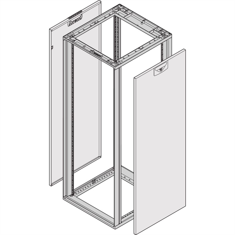 SCHROFF Novastar zijwand voor zwaar gebruik, RAL 7035, 43 U 800D