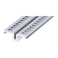 SCHROFF horizontale rail achteraan, type AB voor I/O-units achteraan, met uitsparing, 84 HP
