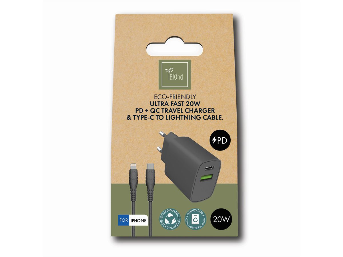 BIOnd BIO-CTL-20W PD 20W Oplader USB-C naar Lightning