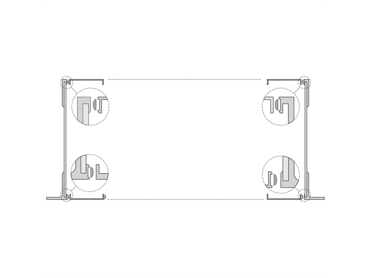 SCHROFF EuropacPRO 19" Bracket for Textile Gasket, Type F, 6 U