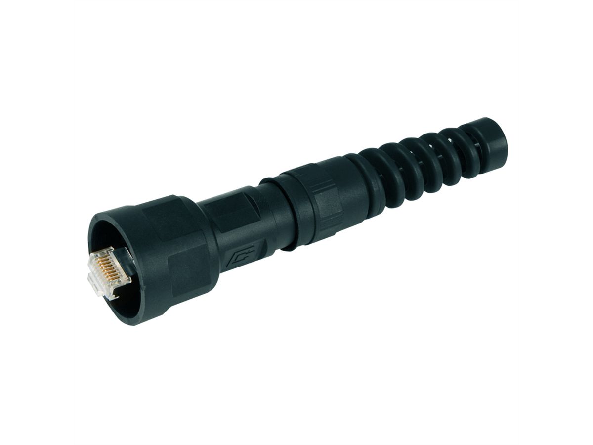 TELEGÄRTNER STX V1 RJ45 plug set, AWG24-27 Cat.6A plastic with bend protection