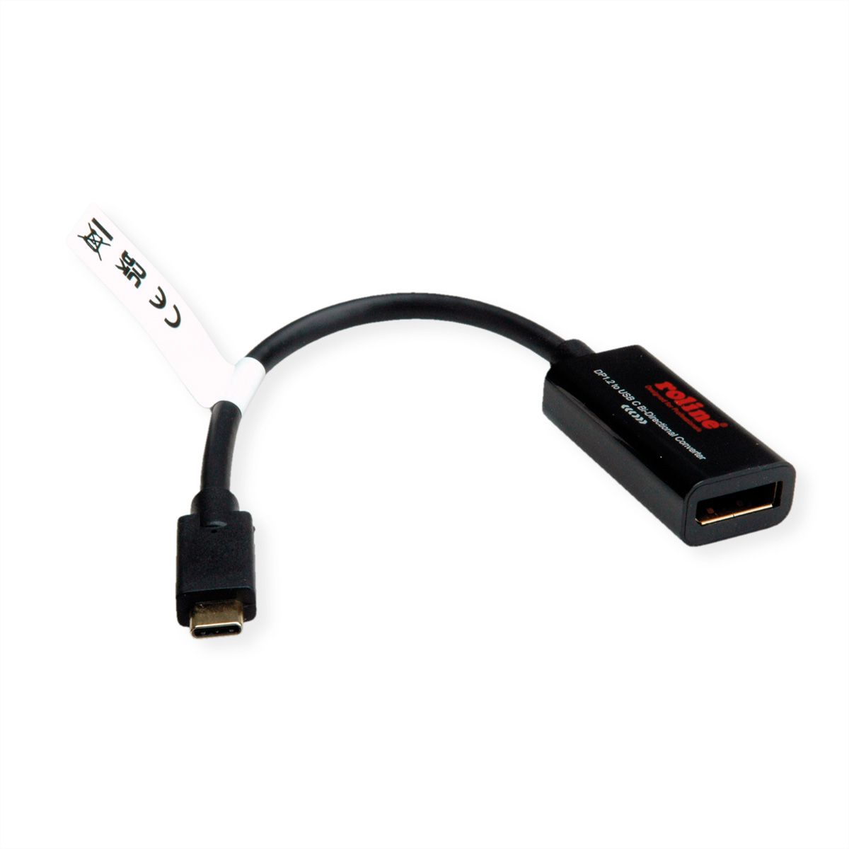 ROLINE Kabeladapter USB-C - DisplayPort, v1.2, bidirectionel, M/F, 0,2 m