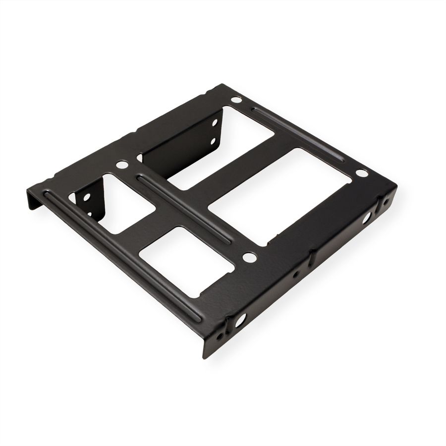 ROLINE HDD/SSD Mounting Adapter, 3.5 inch frame for 2x 2.5 inch HDD/SSD, metal, black