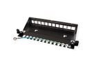 VALUE Keystone module houder, 12 Poorts, zwart