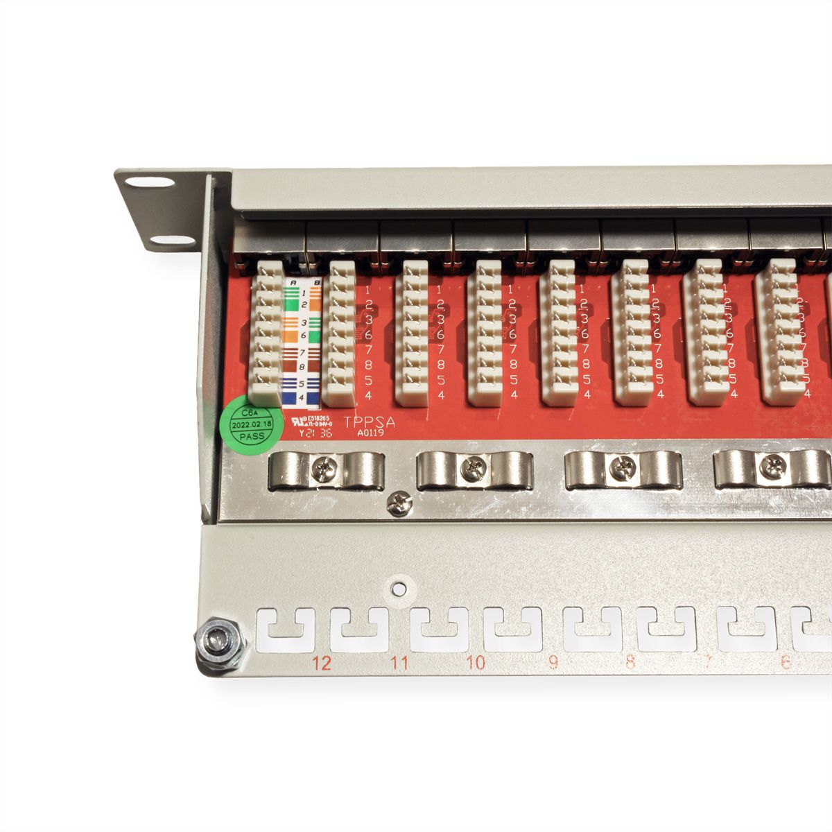ROLINE 10-inch Patchpanel 12 Poorts, Cat.6A (Class EA), afgeschermd