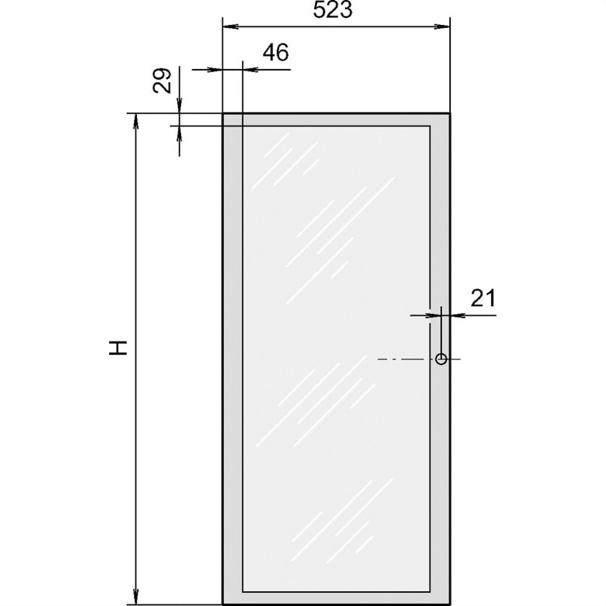 SCHROFF Eurorack Glazed Door With Acrylic Glass, RAL 7035, 29 U 600W
