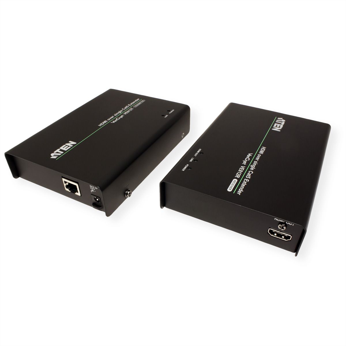 ATEN VE812 HDMI Extender, Ontvanger en Zender, HighQuality, Cat 5e, 100m