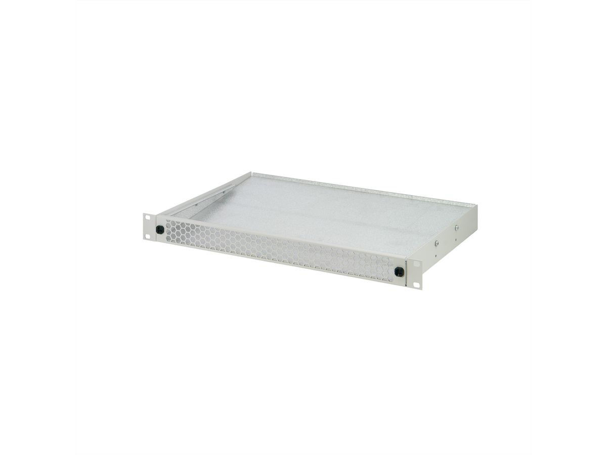 SCHROFF 1 U Luchtrooster voor 19" ventilatorkast, 6 ventilatoren, vooraan geperforeerd, 330 mm, RAL 9005