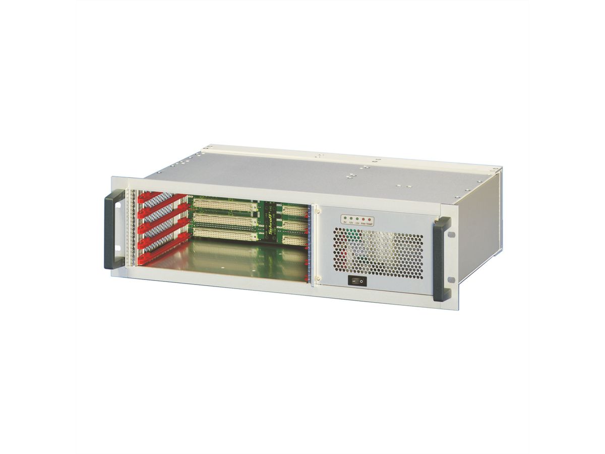 SCHROFF VMEbus-systeem, 3 HE, 5 sleuven, open frame voeding