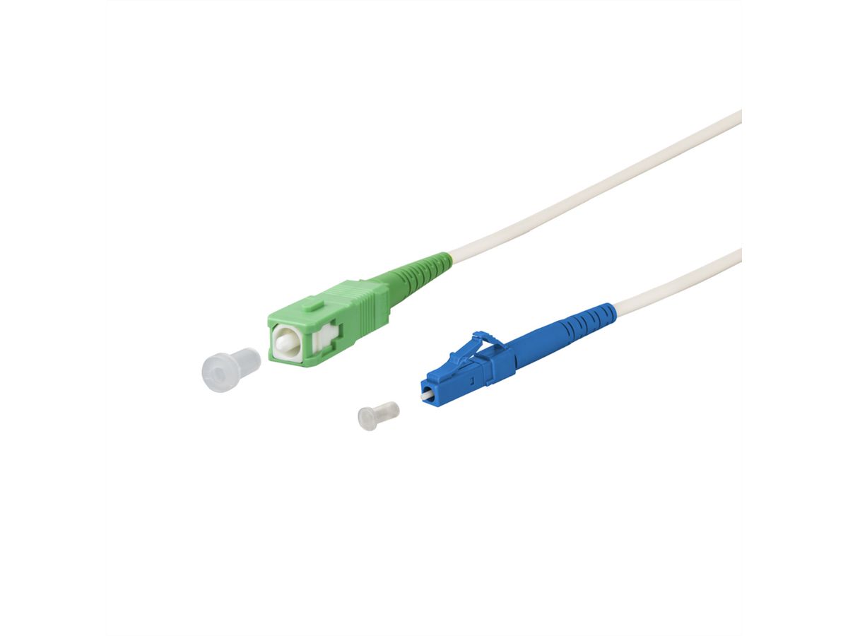 METZ CONNECT OpDAT glasvezelkabel, SC-S APC/LC-S OS2, 2 m
