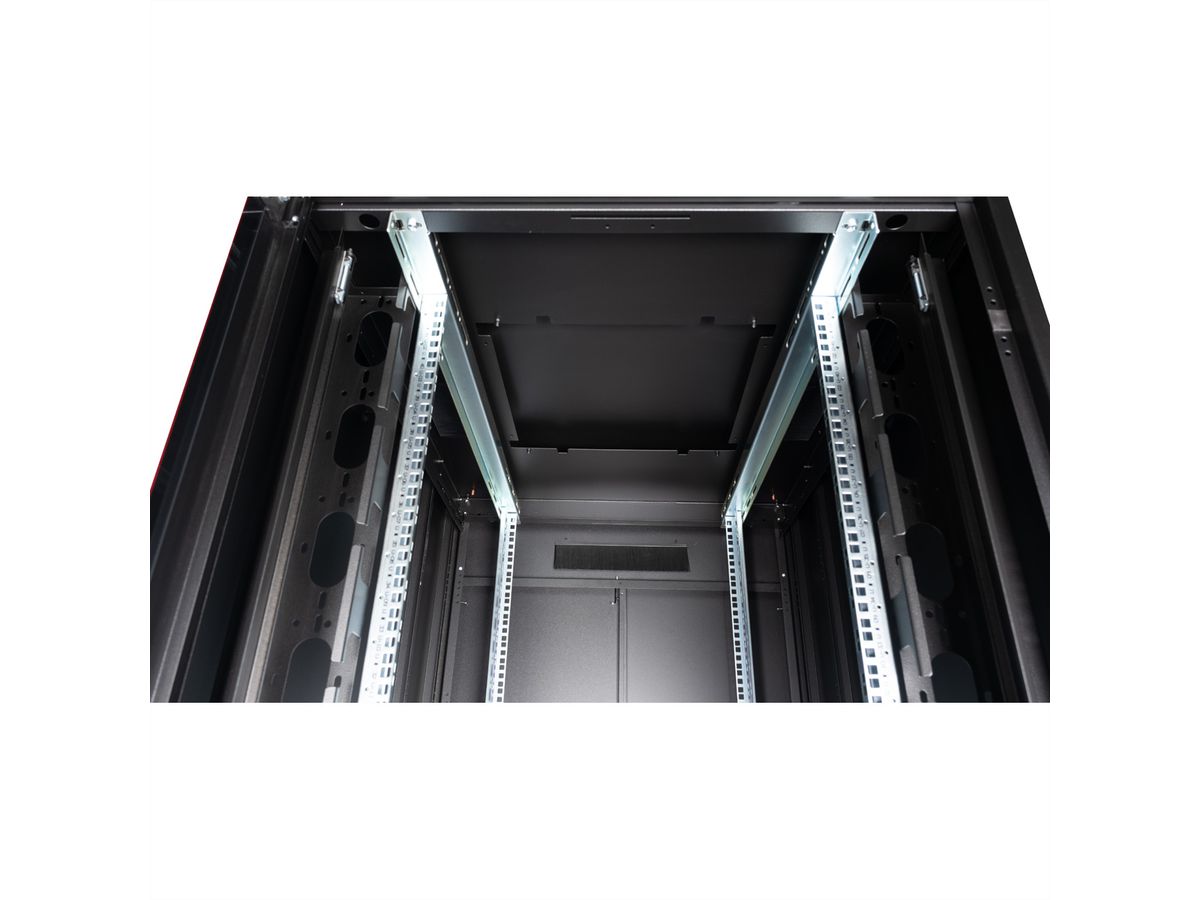 ROLINE 19-inch netwerkkast Pro 42 U , 800x1000 BxD Glazen deur zwart