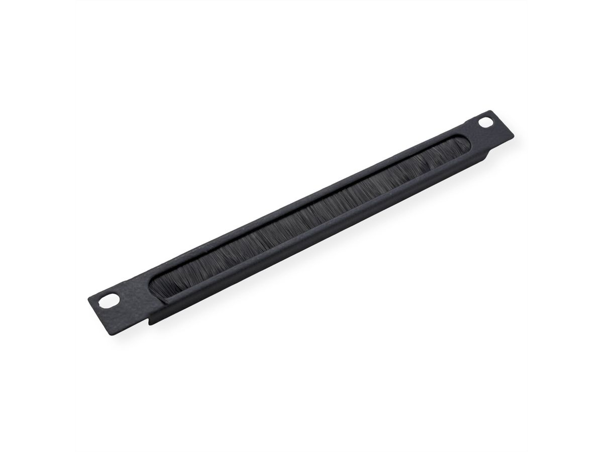 ROLINE 10-inch cable feed, with brush strip 0.5U black