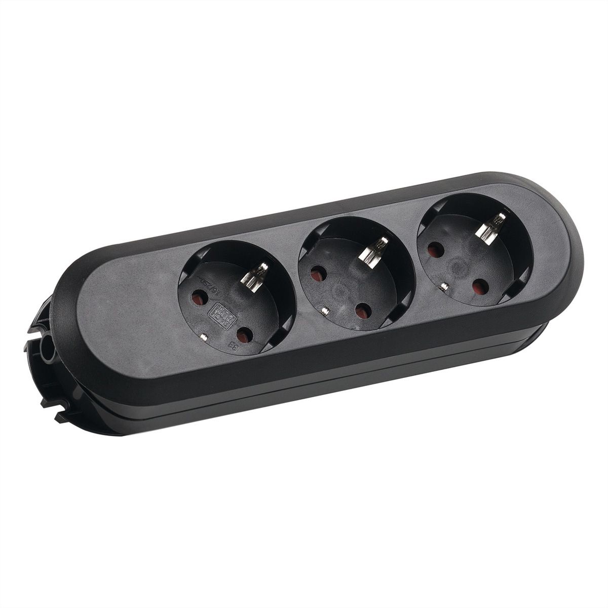 BACHMANN SMART 3xCEE7/3 black, 3x earthing contact
